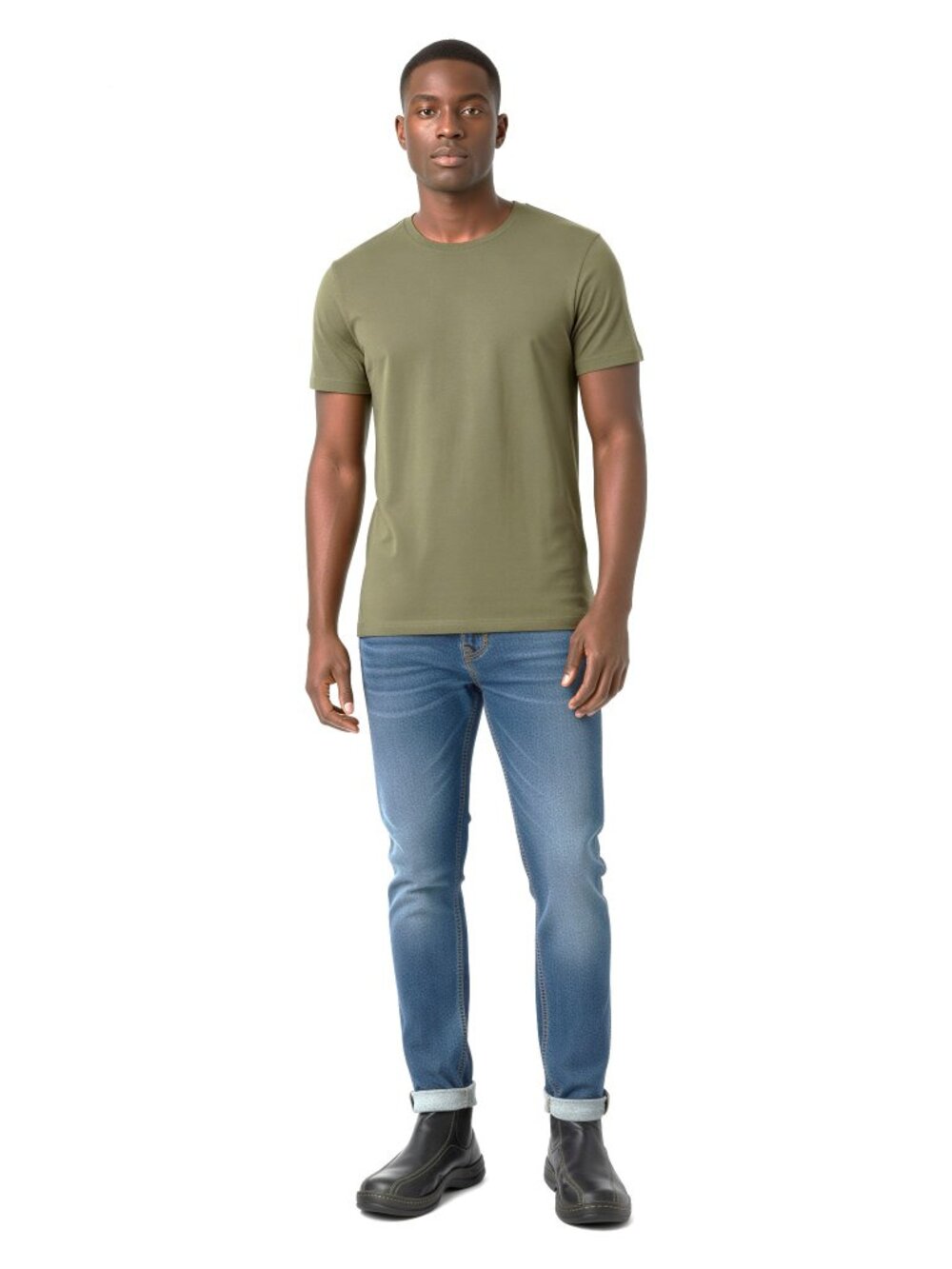 Clarks Men’s Black Leather Chelsea Boots w/Top Stitch Rubber Outsole-Size 10.5M